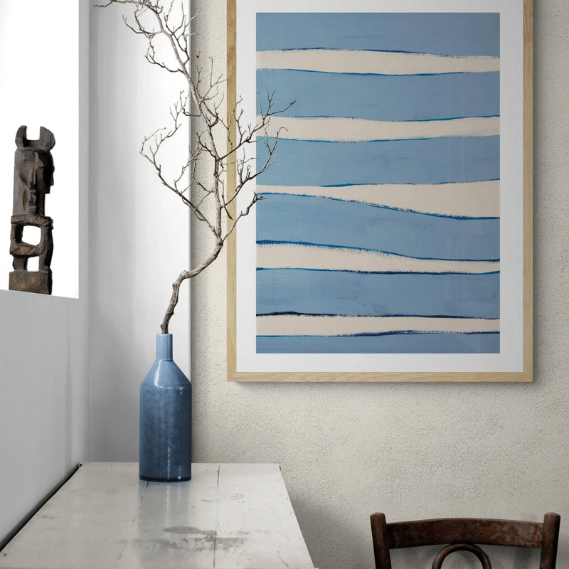 Estuary Ripples - Modern Coastal Art - Framed - Beach House Art