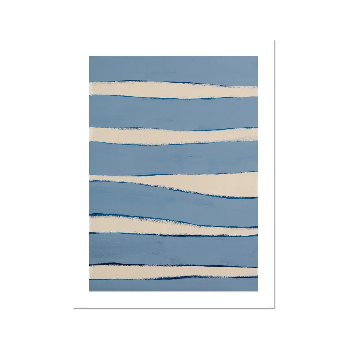 Estuary Ripples - Abstract Line Art - Modern Coastal Art - Unframed Wave Wall Art 