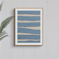 Estuary Ripples - Abstract Line Art - Modern Coastal Art - Unframed Wave Wall Art 