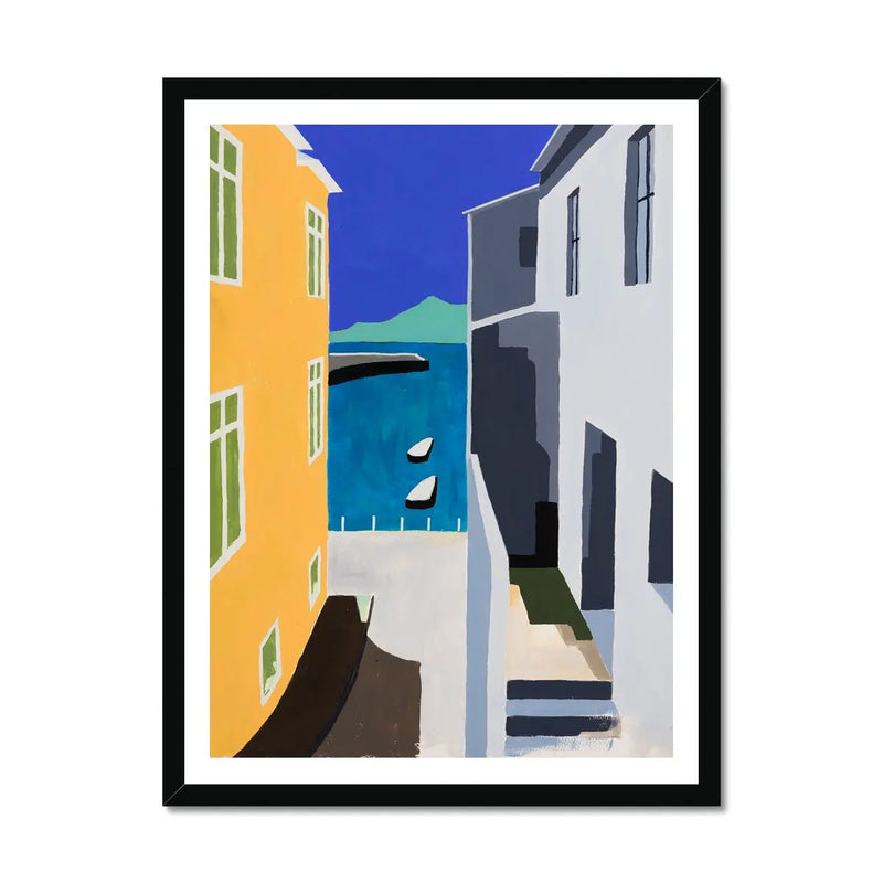 Fish Street: Colourful Coastal Art Print - Framed Wall Art- St Ives Art Print