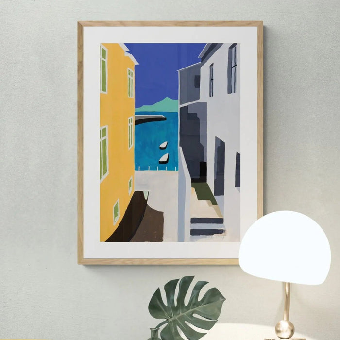 Fish Street: Colourful Coastal Art - Unframed - Beach House Art