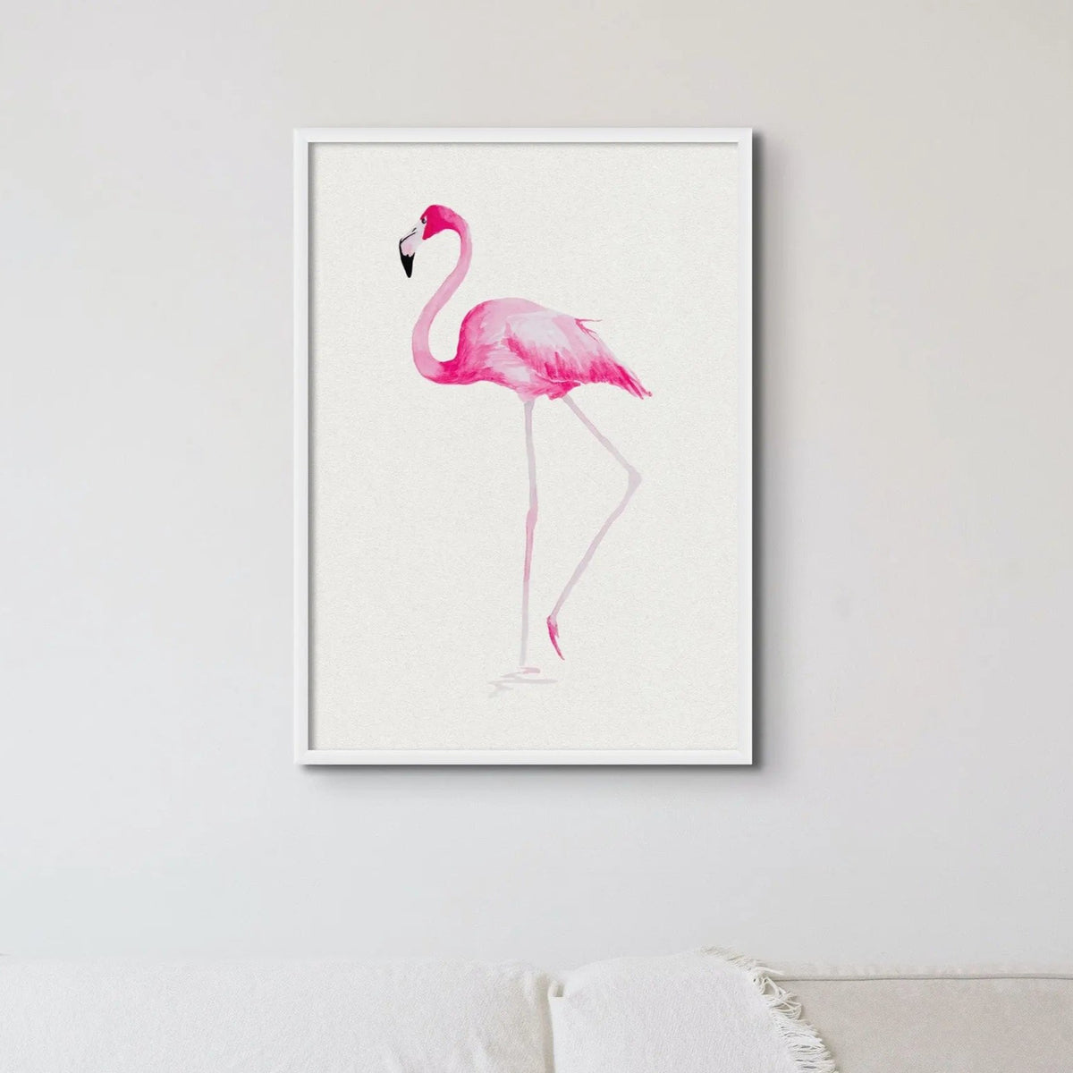 Watercolour Flamingo Painting | Bird Print | Flamingo Wall Art - Unframed Wall Art