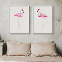 Watercolour Flamingo Painting | Bird Print | Flamingo Wall Art - Unframed Wall Art