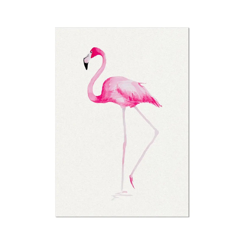 Watercolour Flamingo Painting | Bird Print | Flamingo Wall Art - Unframed Wall Art