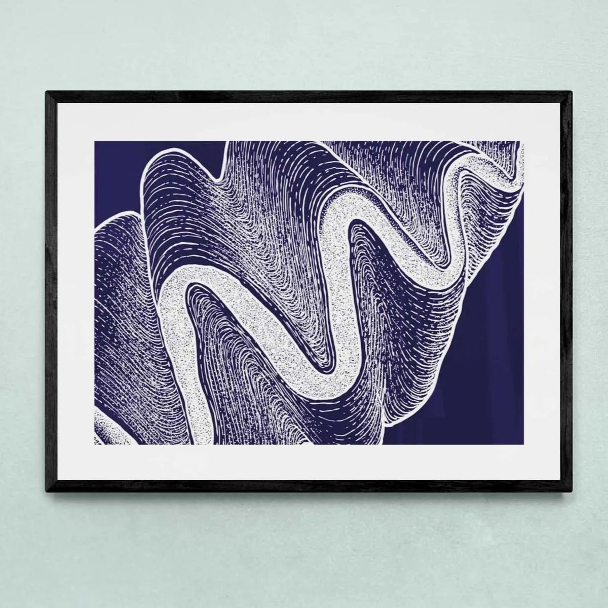 Giant Clam - Unframed Print Wall Art 18.00 Beach House Art