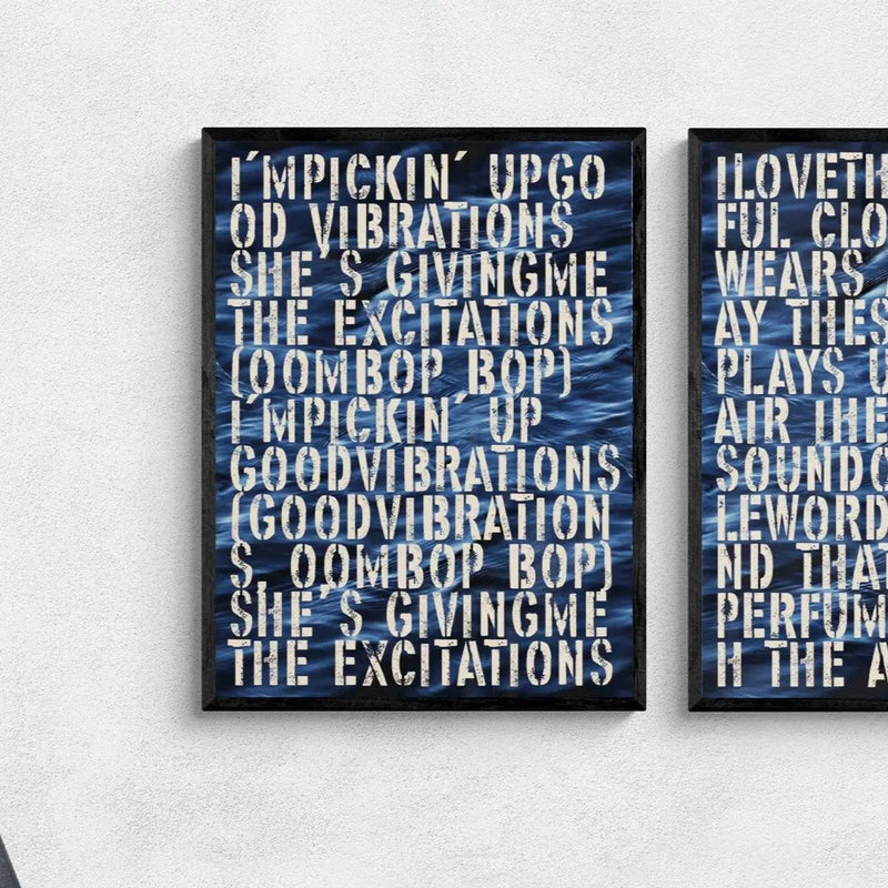 Good Vibrations No 1: Typography Art Print - Unframed - Beach House Art