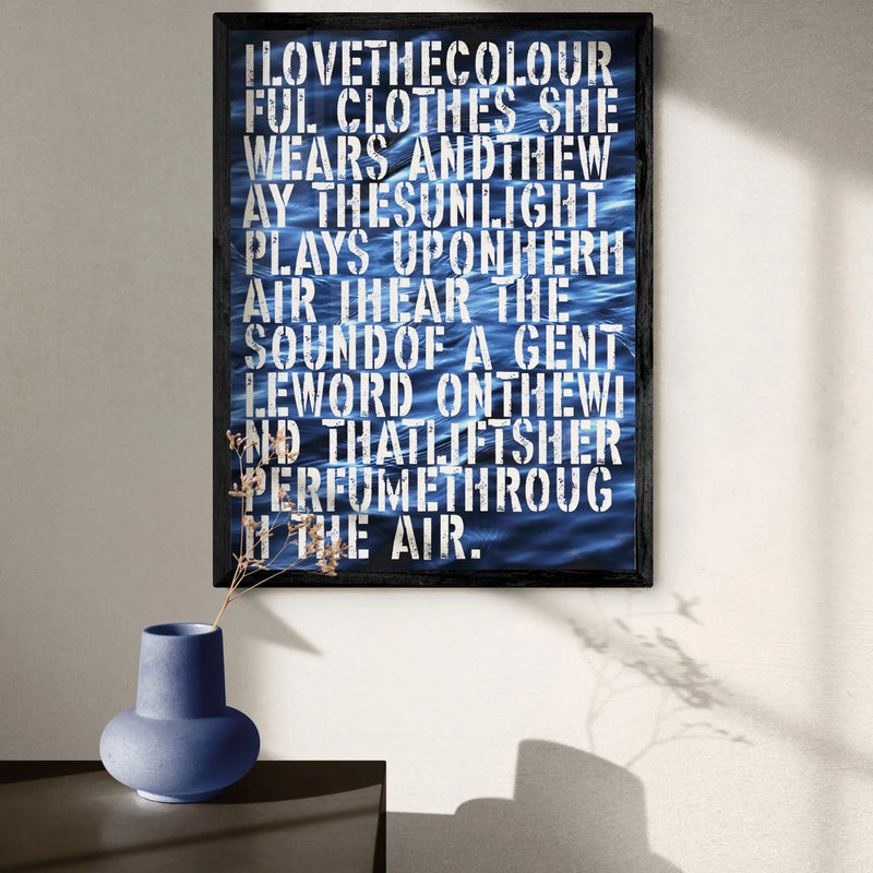 Good Vibrations No 2: Typography Art Print - Framed - Beach House Art