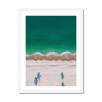 Happy Beach (Aerial Beach Photography) - Framed - Beach House Art