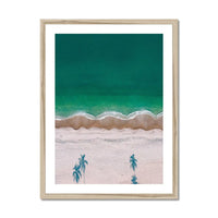 Happy Beach (Aerial Beach Photography) - Framed - Beach House Art