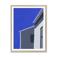 Harbour Rooftop: Colourful Coastal Art - Framed - Beach House Art