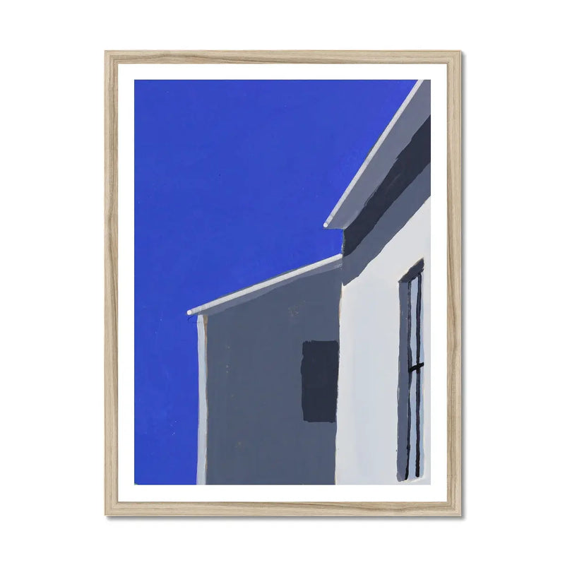 Harbour Rooftop: Colourful Coastal Art - Framed - Beach House Art