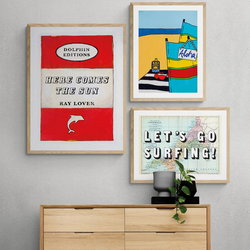 Here Comes The Sun (Vintage Book Art) - Unframed - Beach House Art