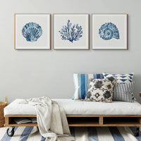 Check out this beautiful Indigo Scallop Shell Art Print! It's a stunning watercolour shell design that comes unframed.