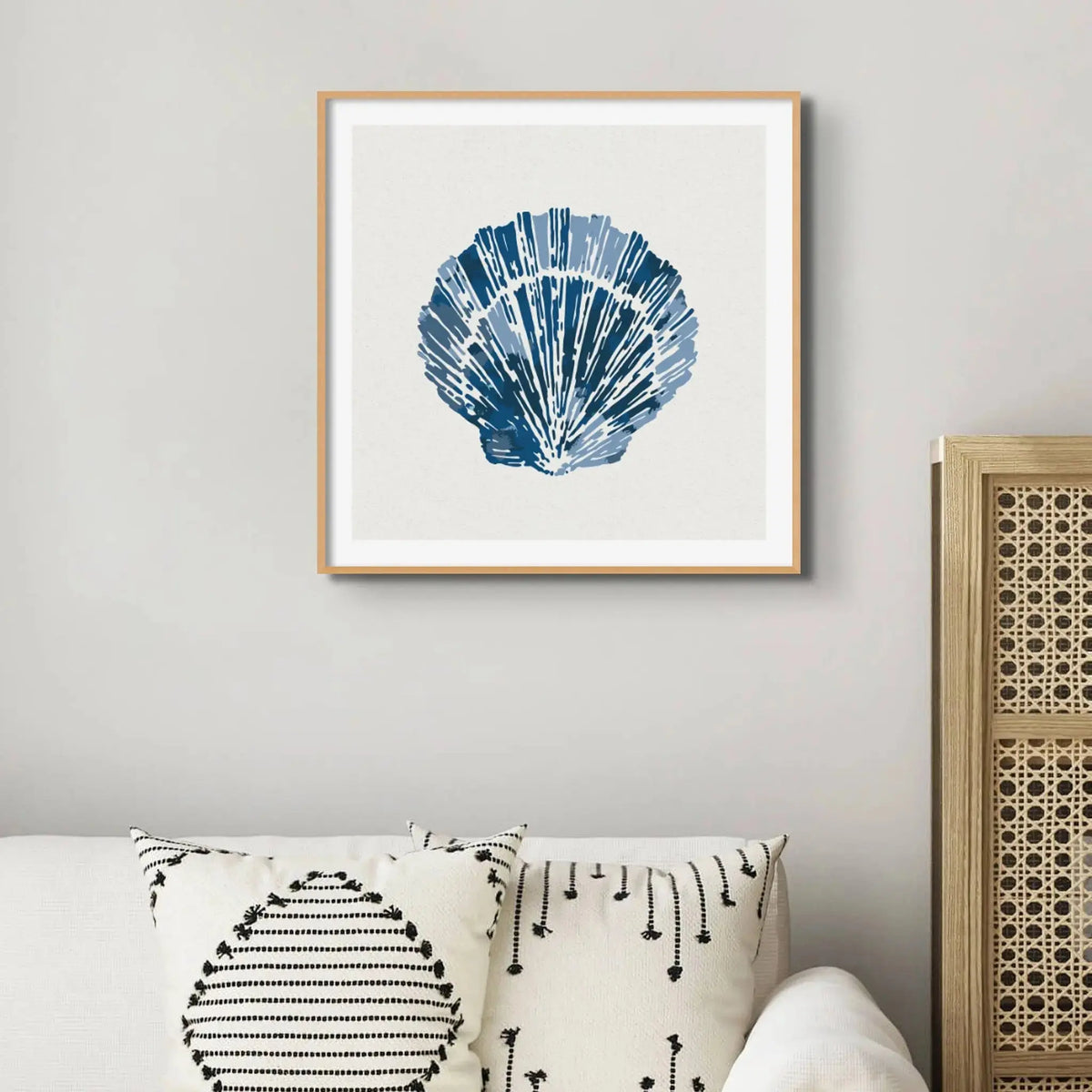 Check out this beautiful Indigo Scallop Shell Art Print! It's a stunning watercolour shell design that comes unframed.