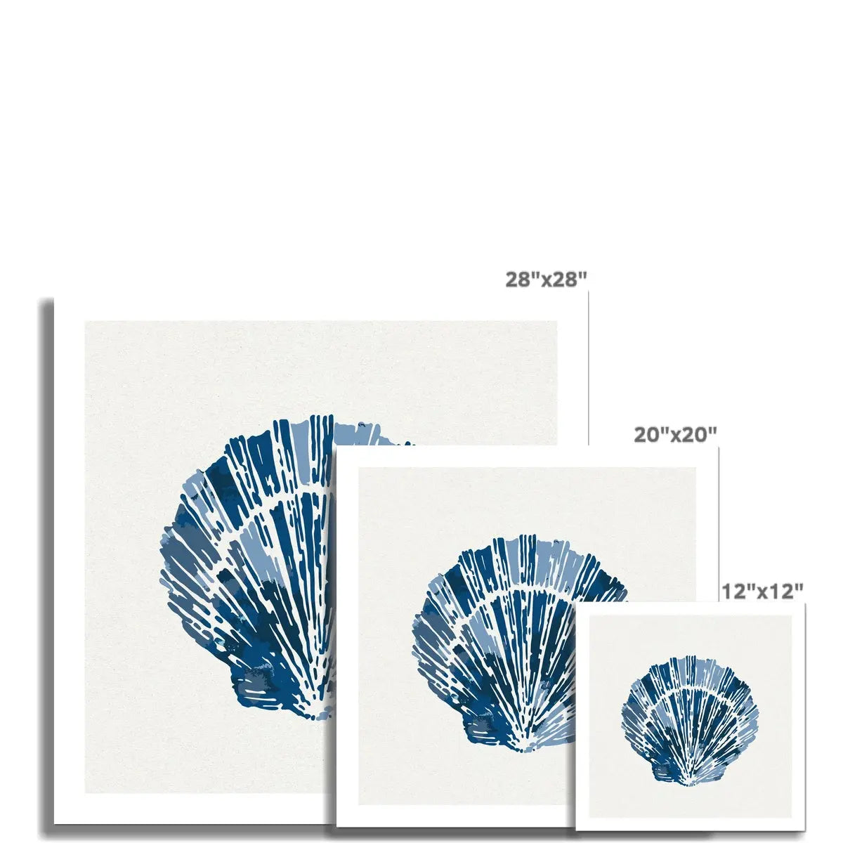 Check out this beautiful Indigo Scallop Shell Art Print! It's a stunning watercolour shell design that comes unframed.