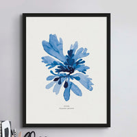 Indigo Seaweed Print Wall Art (Dulse No.1) - Unframed - Beach House Art