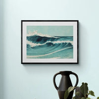 Japanese Woodblock Wave No 1 - Framed Print Wall Art 45.00 Beach House Art