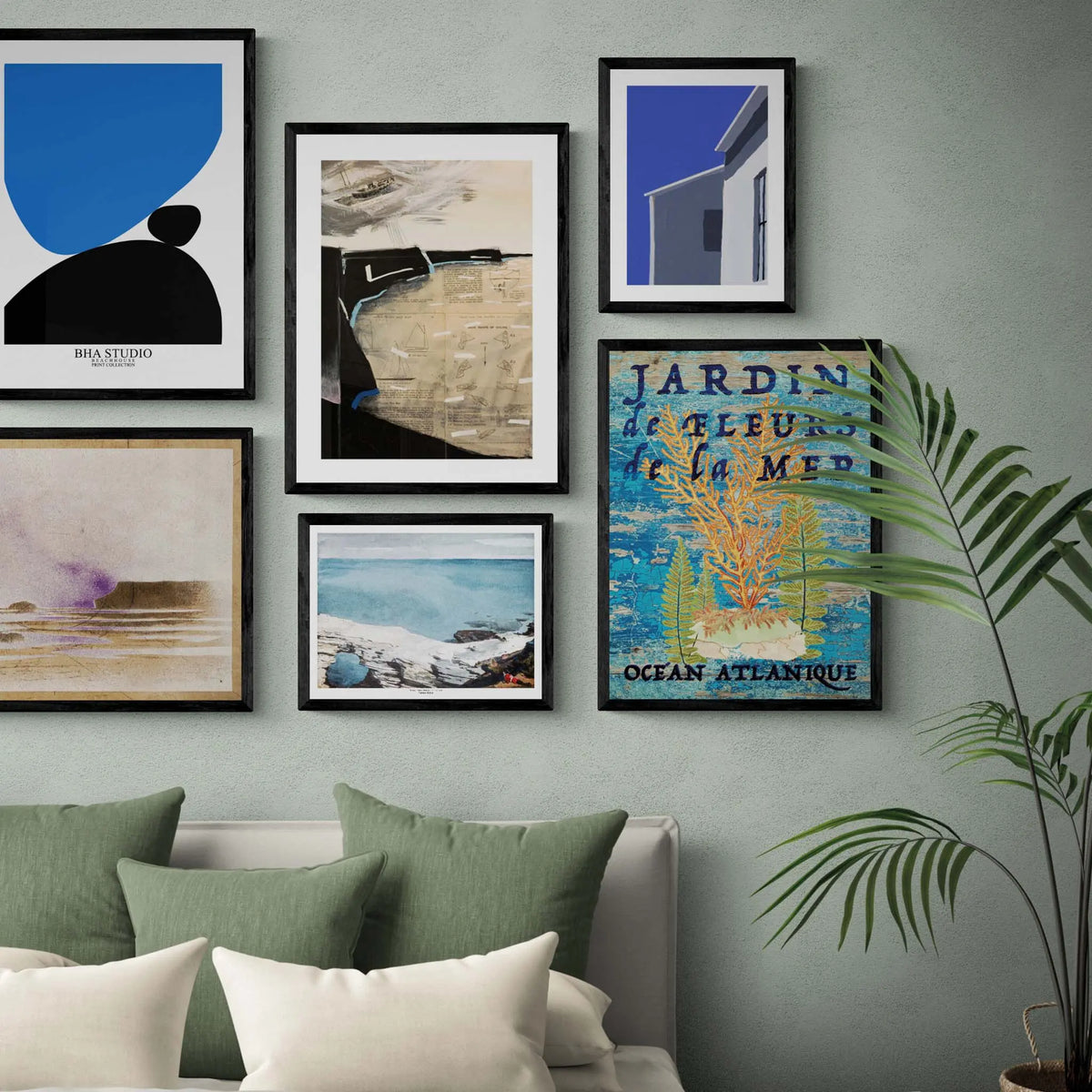 Jardin - Modern Coastal Art - Unframed - Beach House Art