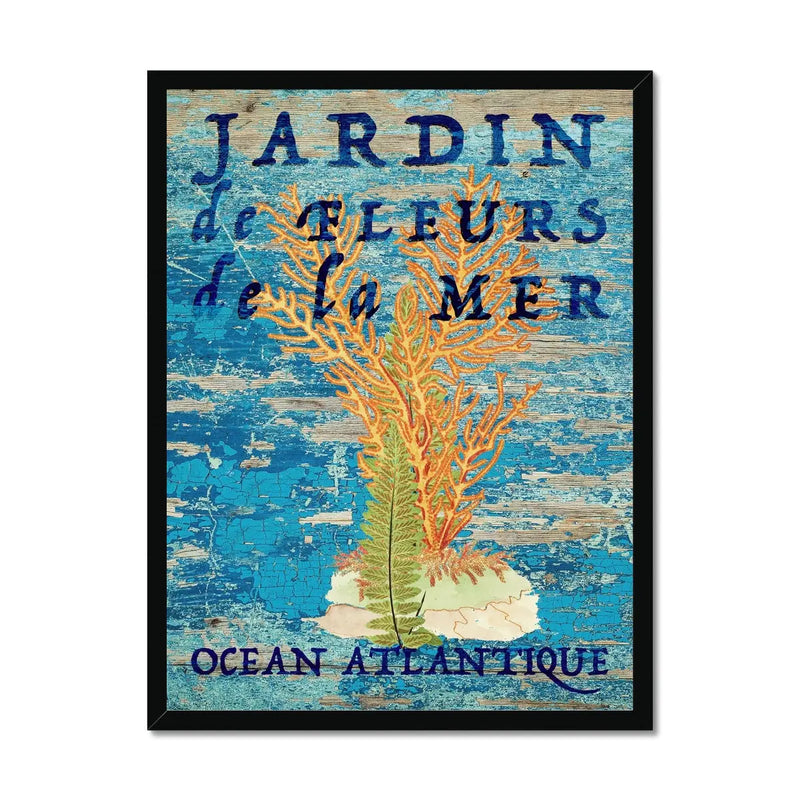 Jardin - Modern Coastal Art - Framed - Beach House Art