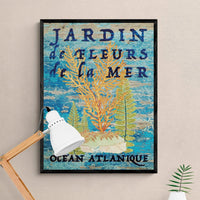 Jardin - Modern Coastal Art - Framed - Beach House Art