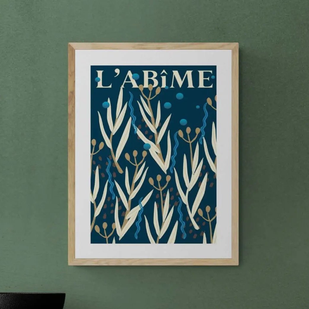 L'Abime - Graphic Wall Art - Framed - Beach House Art