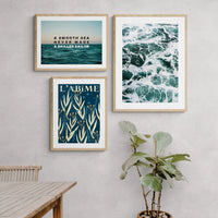 L'Abime - Graphic Wall Art - Framed - Beach House Art