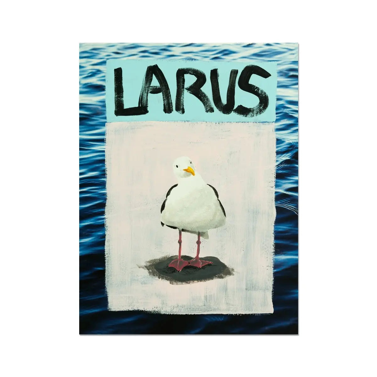 Larus Seagull (Sea-Bird Print) Modern Coastal Art - Unframed - Beach House Art