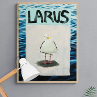 Larus Seagull (Sea-Bird Print) Modern Coastal Art - Unframed - Beach House Art