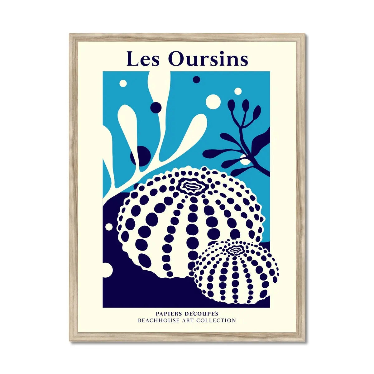 Les Oursins - Graphic Wall Art - Framed - Beach House Art