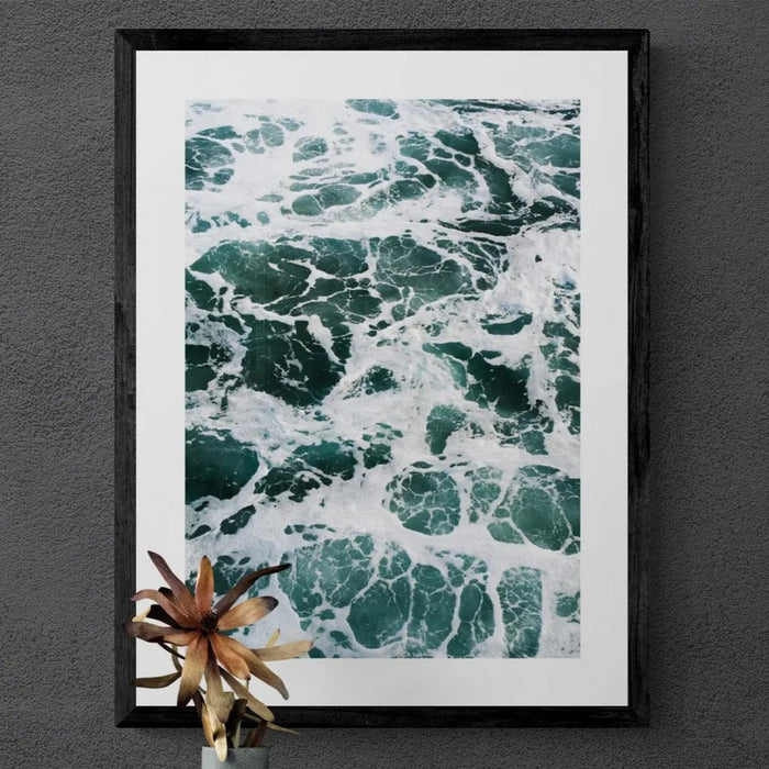 Marble Surf - Framed Print Wall Art 45.00 Beach House Art