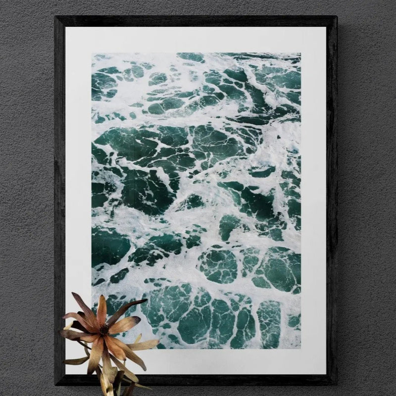 Marble Surf - Unframed Print Wall Art 18.00 Beach House Art