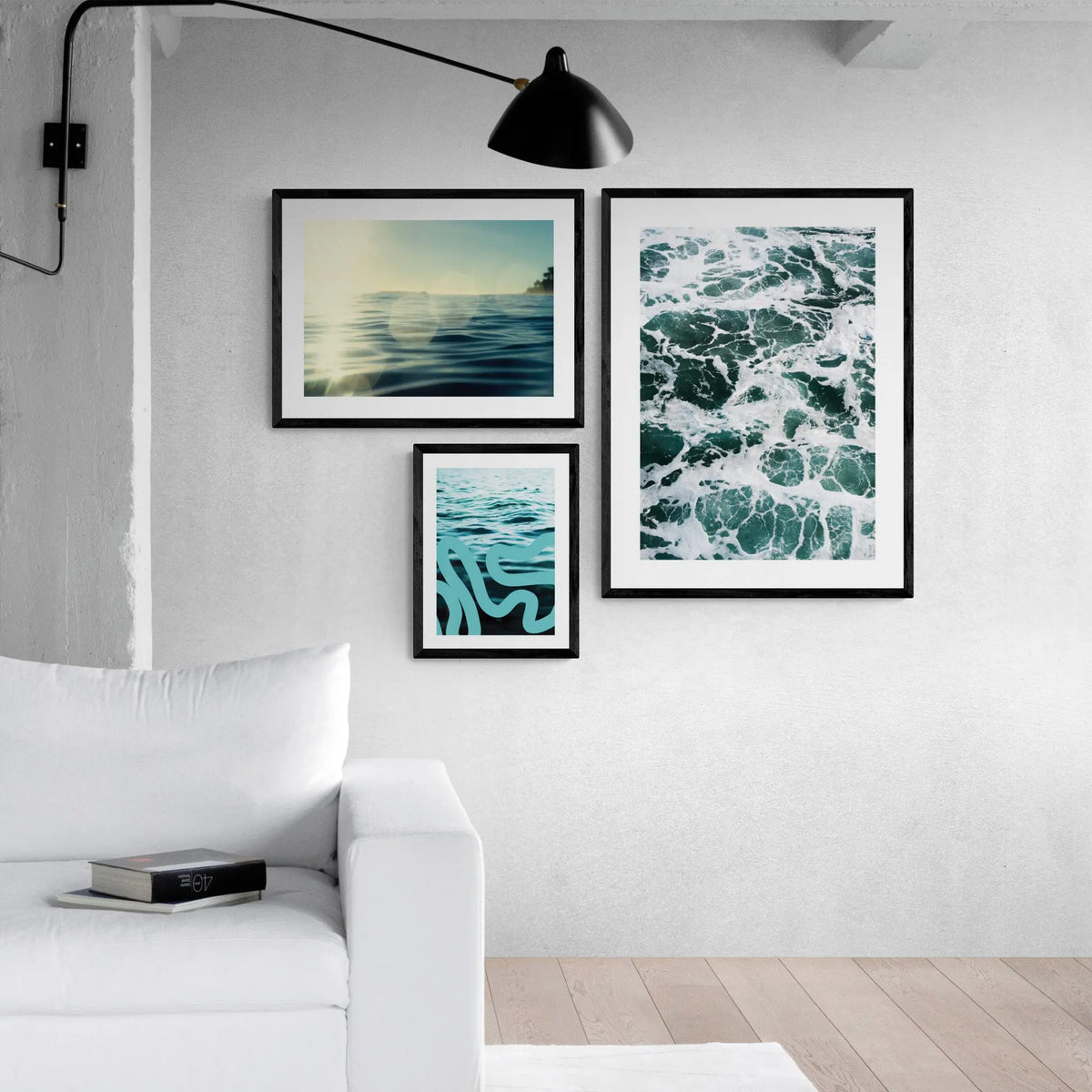 Marble Surf - Unframed Print Wall Art 18.00 Beach House Art