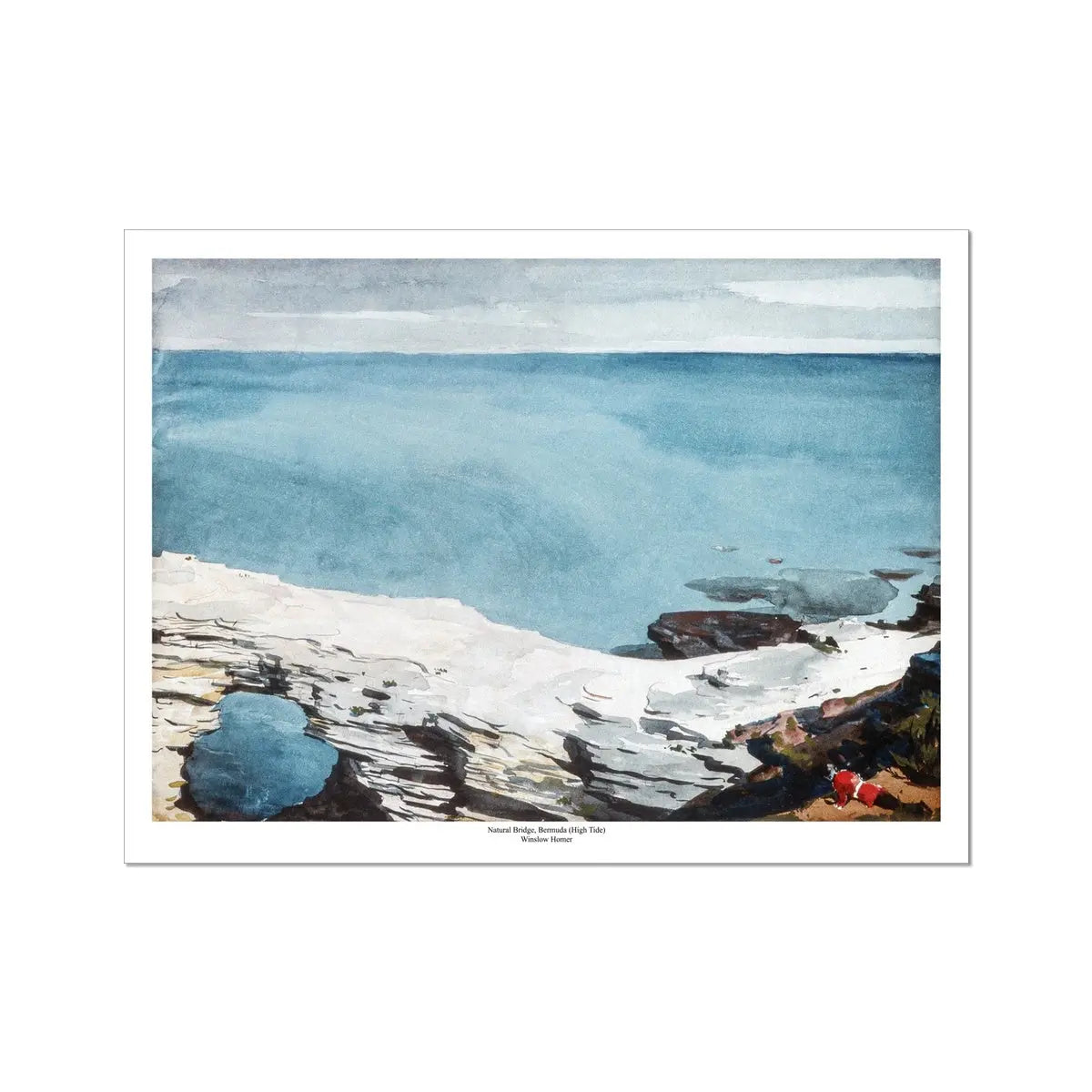 Natural Bridge, Bermuda (High Tide) by Homer - Unframed Print Wall Art 18.00 Beach House Art