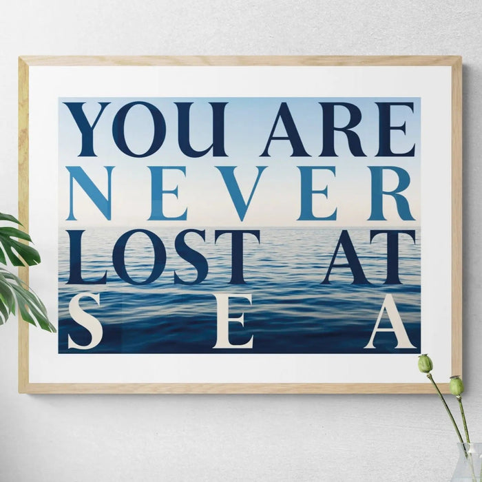 Never Lost - Unframed Print Wall Art 18.00 Beach House Art