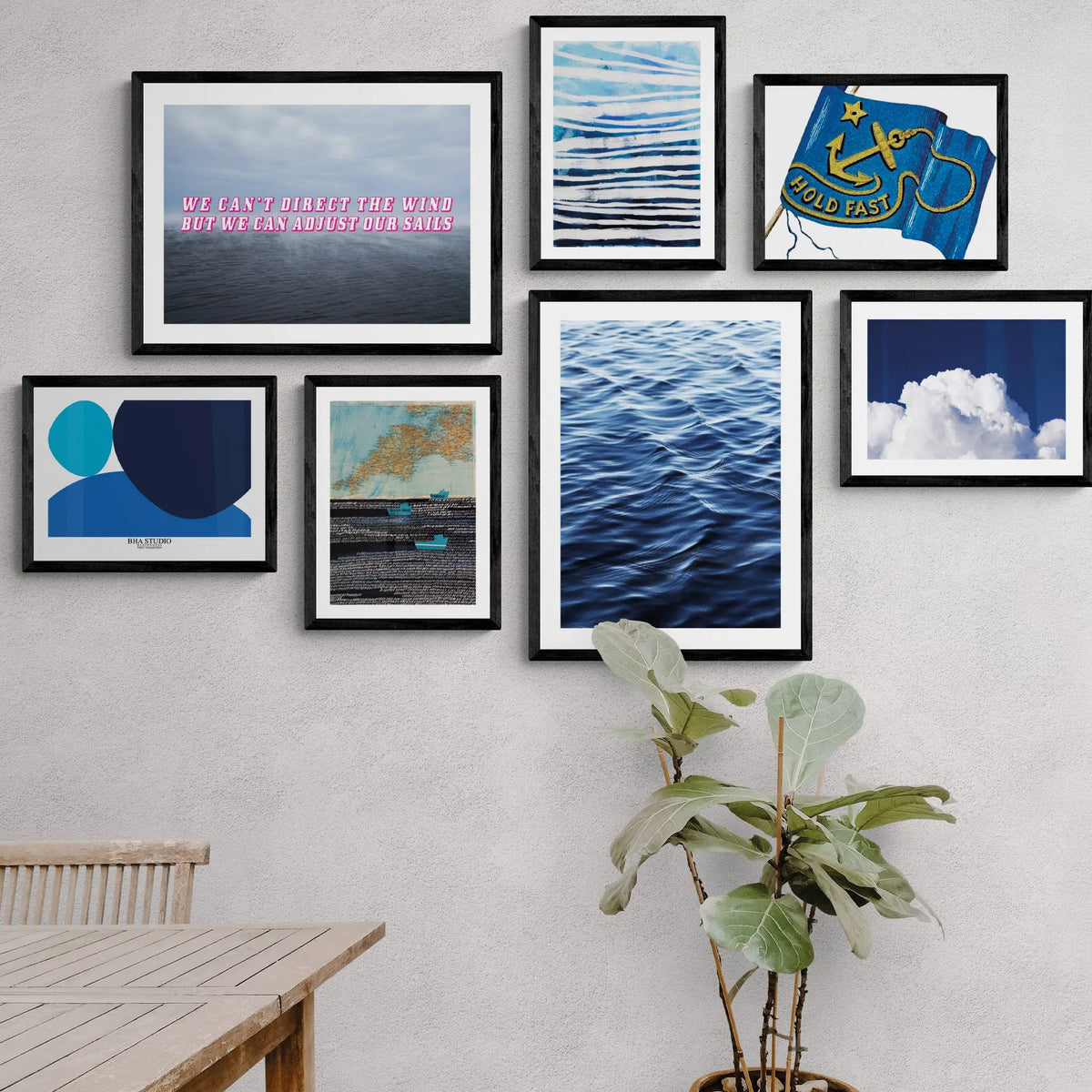 Ocean Surface - Framed Print Wall Art 45.00 Beach House Art