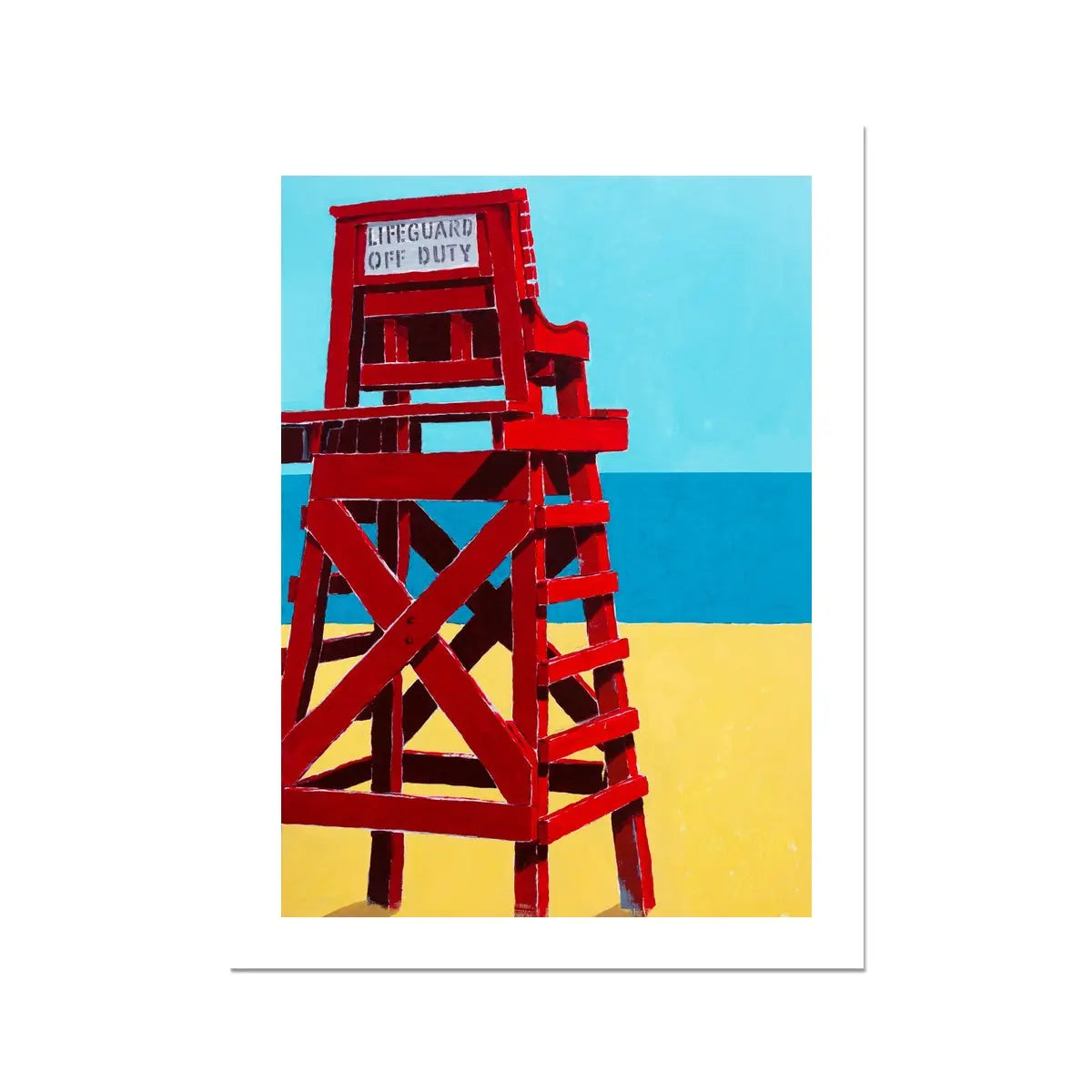 Off Duty - Unframed Print Wall Art 18.00 Beach House Art