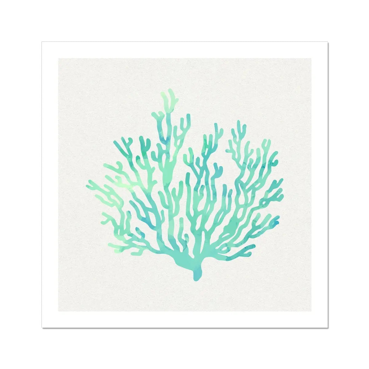 Opal Coral Art Print | Watercolour Shell Art Print - Unframed Wall Art