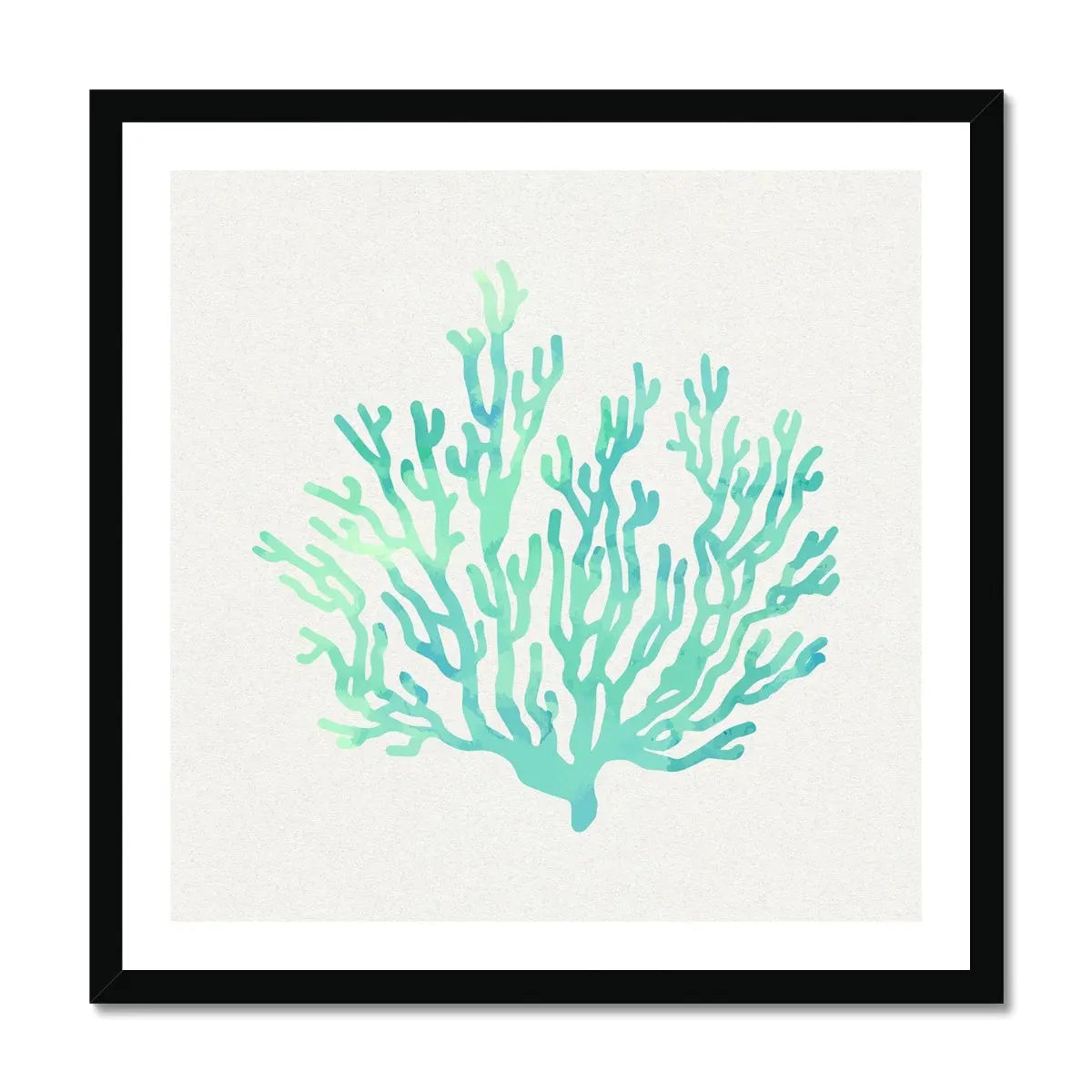 Opal Coral Art Print | Watercolour Shell Art - Framed Wall Art 