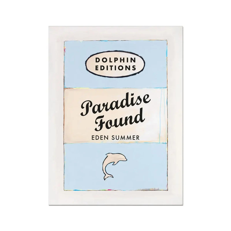 Vintage Book Art - Paradise Found - Unframed - Beach House Art