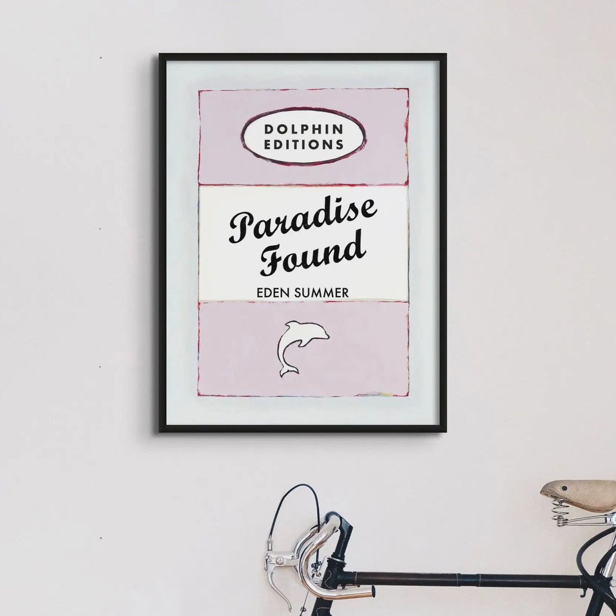 Paradise Found Vintage Book Cover Art Print in Pink - Unframed Wall Art