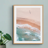 Pastel Break (Aerial Beach Photography) - Framed - Beach House Art