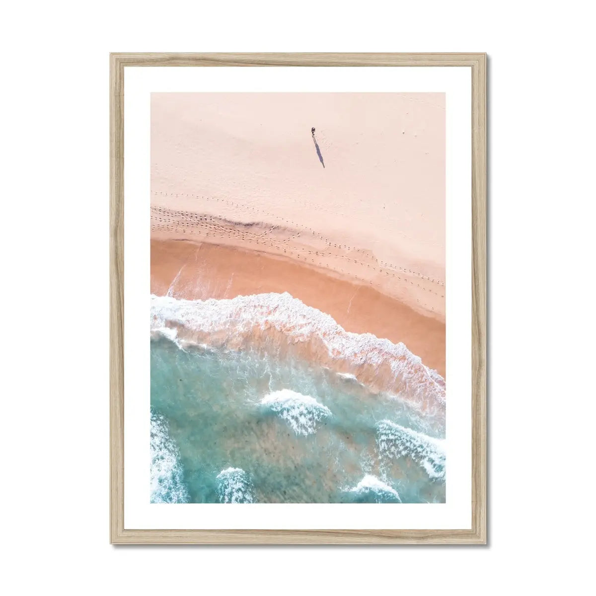 Pastel Break (Aerial Beach Photography) - Framed - Beach House Art