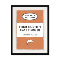 Personalised Book Cover Art Print | Custom Book Print | Orange - Framed Wall Art