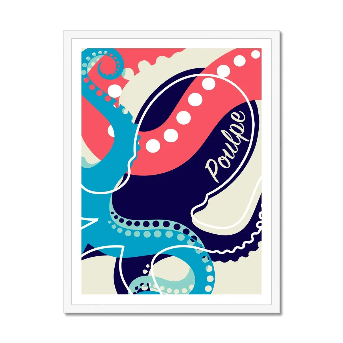 Poulpe - Framed Print Wall Art 45.00 Beach House Art