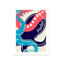 Poulpe - Unframed Print Wall Art 18.00 Beach House Art