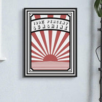 Red 100% Sunshine (Graphic Wall Art) - Framed - Beach House Art