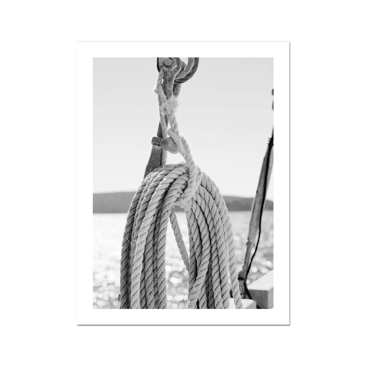 Rope & Tackle (Black & White Photography) - Unframed - Beach House Art