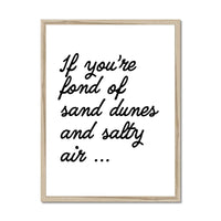 Salty Air (White) Word Art Print - Framed - Beach House Art