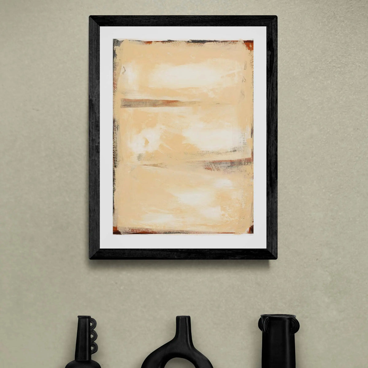 Sandy Bay - Modern Coastal Art - Framed - Beach House Art