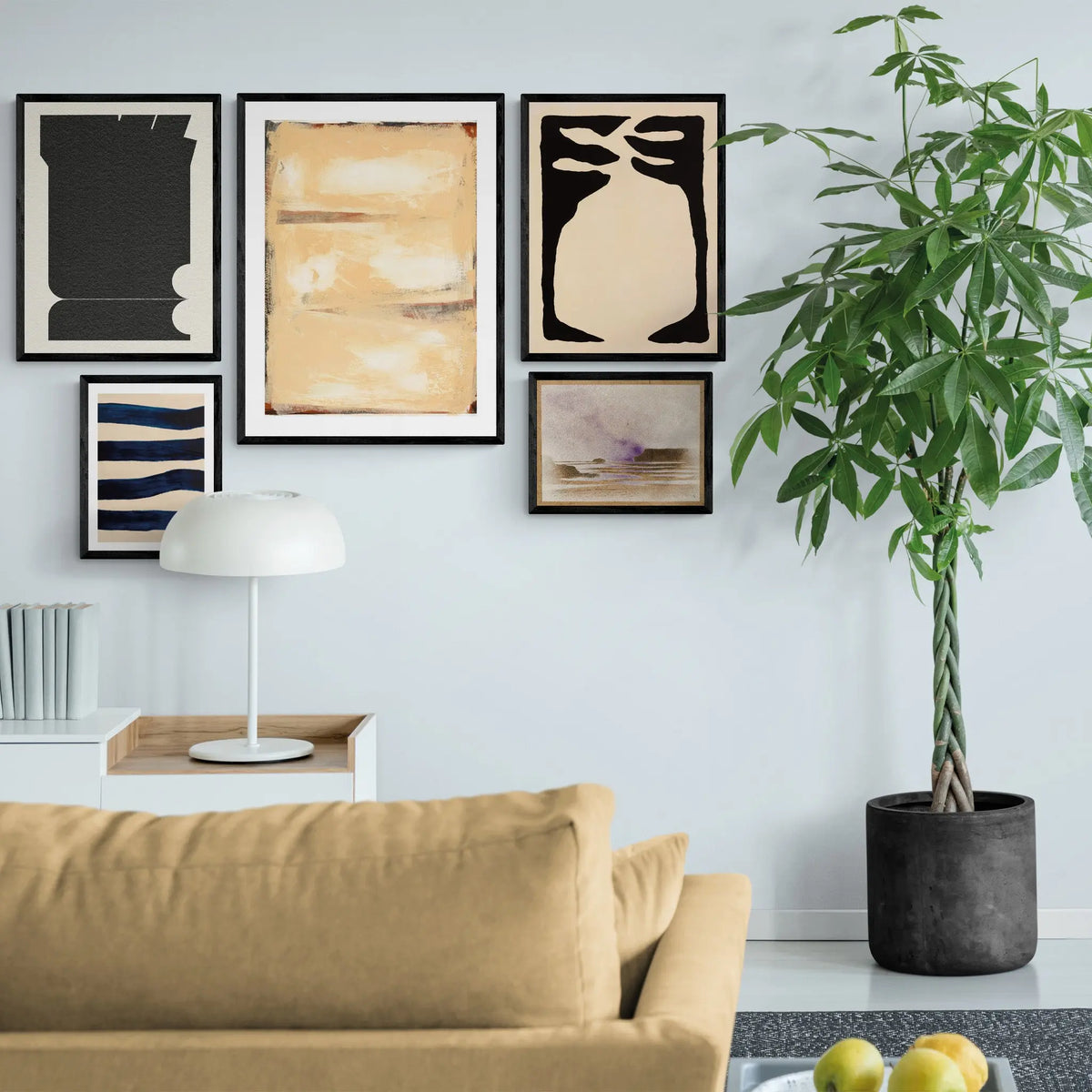 Sandy Bay - Modern Coastal Art - Framed - Beach House Art